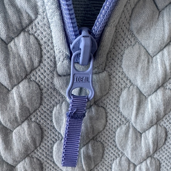 Crewcuts Blue Heart Pattern Quarter Zip-Up Sweater - Picture 8 of 9